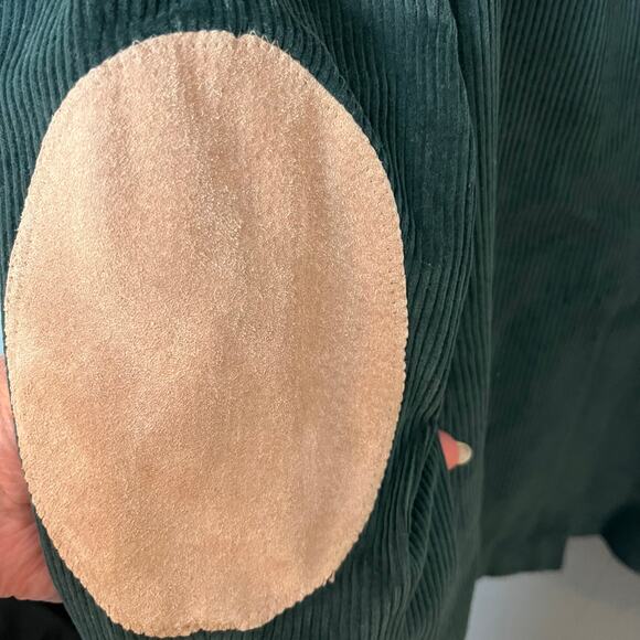 Jeremy Cobb Corduroy Academic Blazer Green Teal Suede Elbow Patch Sport Coat 40R - Picture 4 of 8